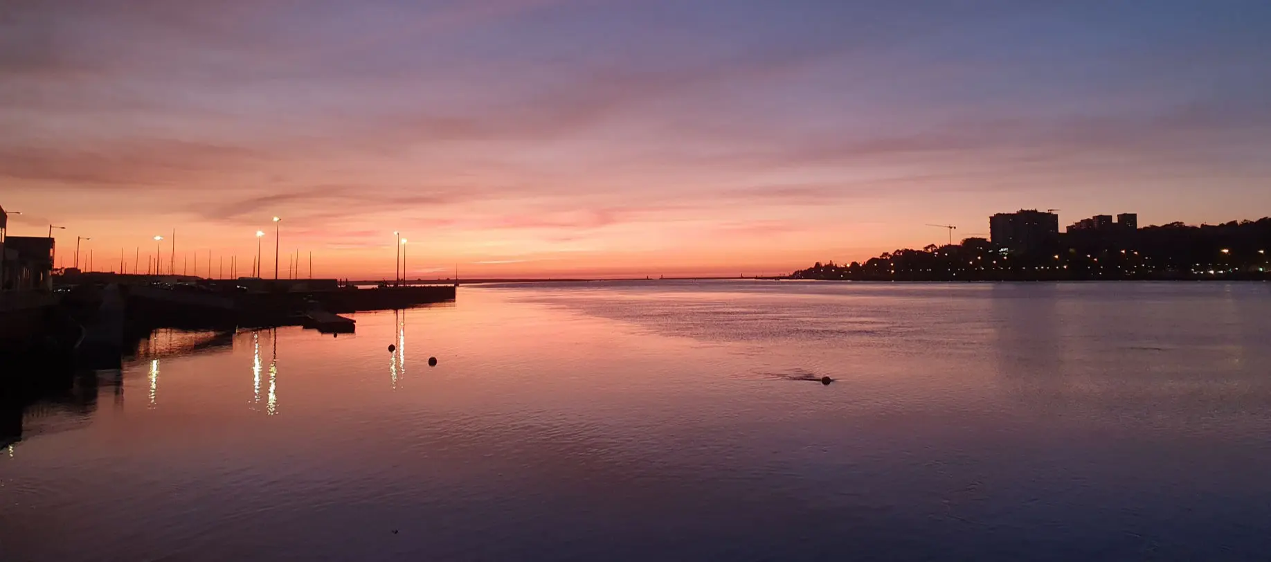 Sonnenuntergang über der Douro Mündung