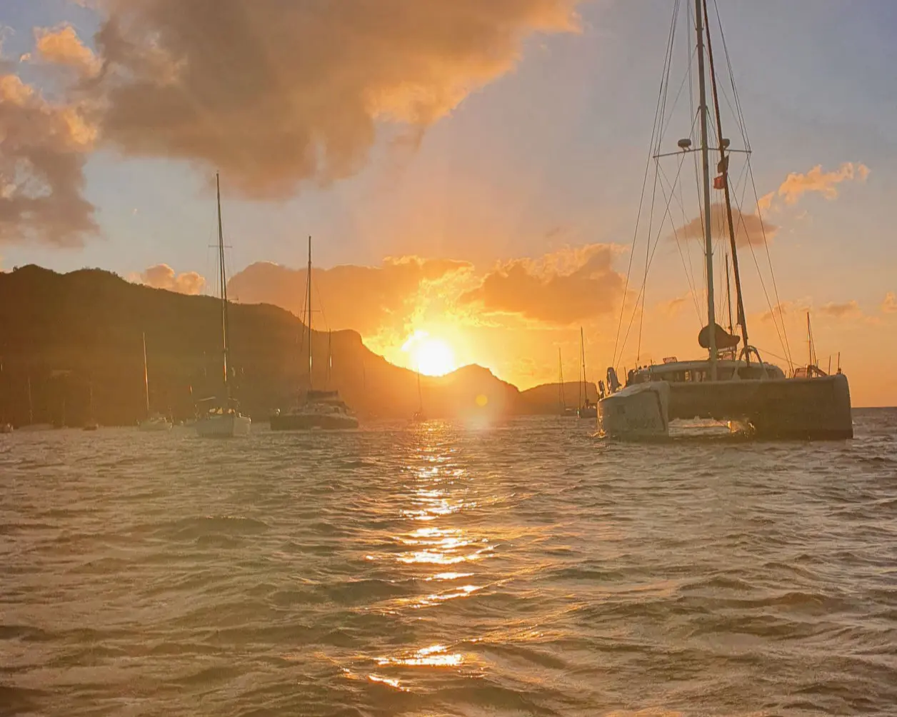 Sonnenuntergang in der Admiralty Bay