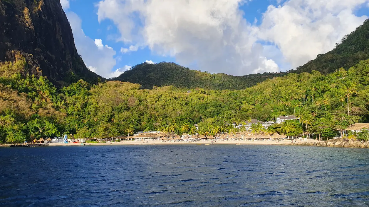 Hotel am Fuße des kleinen Pitons