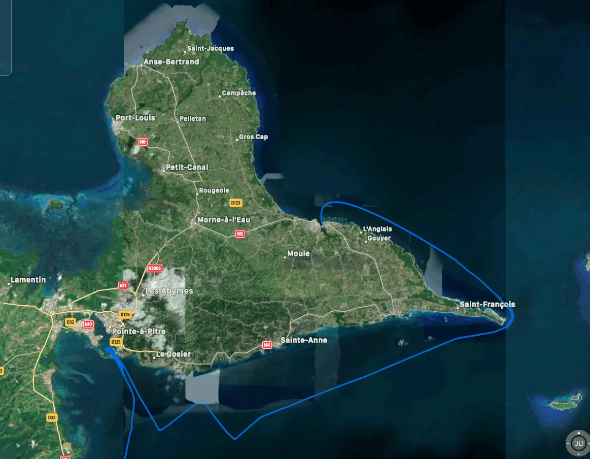 Point-a-Pitre nach Guadeloupe Nord